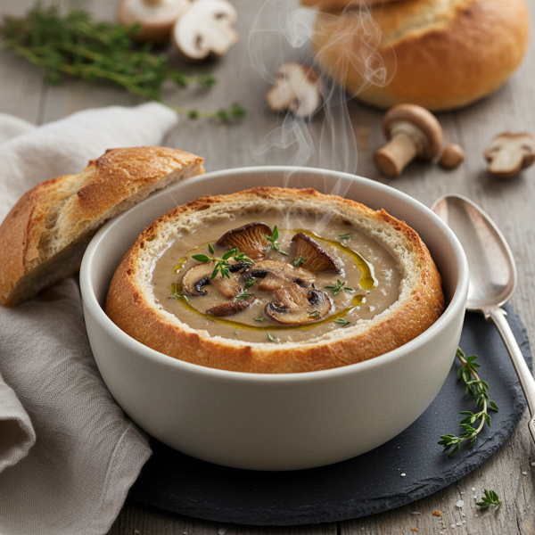 Creamy Savory Mushroom Soup recipe
