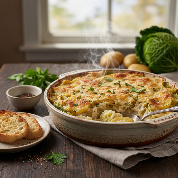 Creamy Savoy Cabbage and Potato Delight recipe