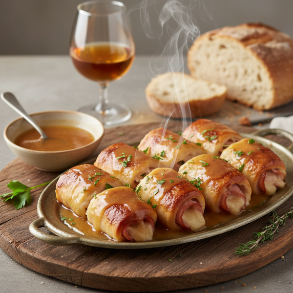 Creamy Sherry-Infused Ham Rolls recipe