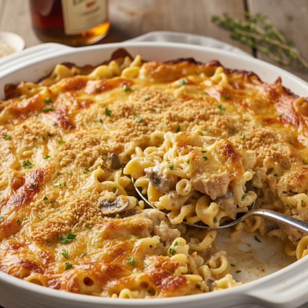 Creamy Sherry Chicken and Swiss Tetrazzini recipe