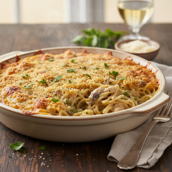 Creamy Slow-Cooked Chicken Tetrazzini Delight recipe