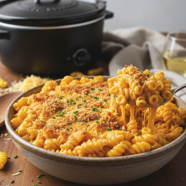 Creamy Slow Cooker Cavatappi Mac & Cheese recipe