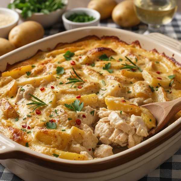 Creamy Slow Cooker Chicken and Potato Casserole recipe