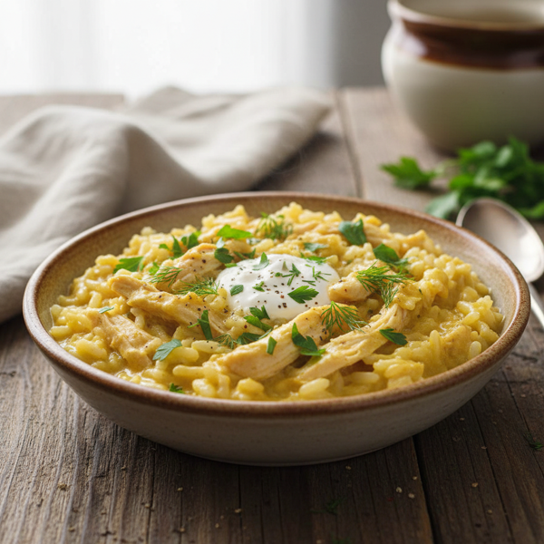 Creamy Slow Cooker Chicken and Rice Delight recipe