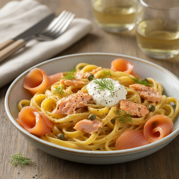 Creamy Smoked Salmon Pasta Delight recipe
