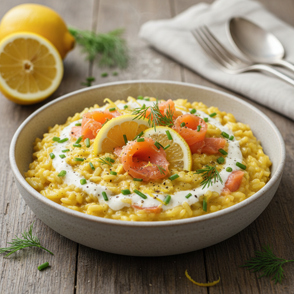 Creamy Smoked Salmon & Lemon Risotto recipe