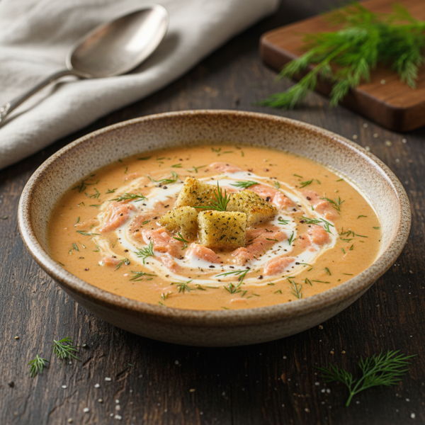 Creamy Smoked Salmon and Dill Soup recipe