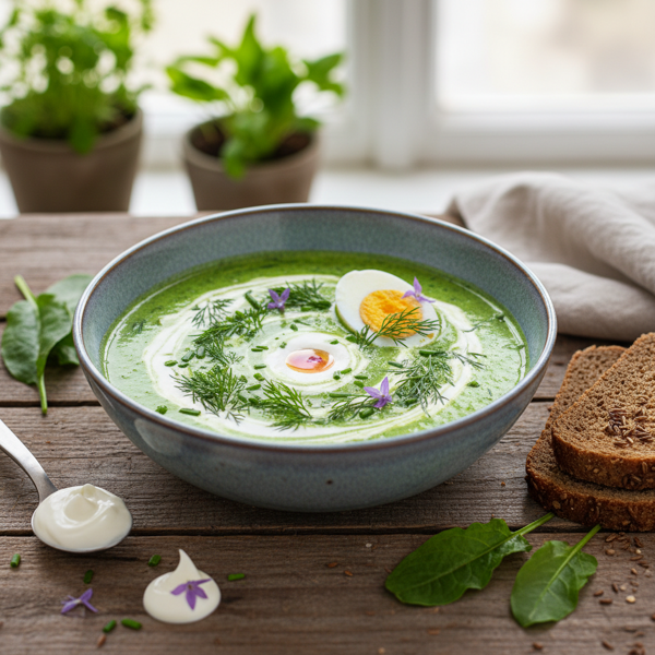Creamy Sorrel Borscht recipe