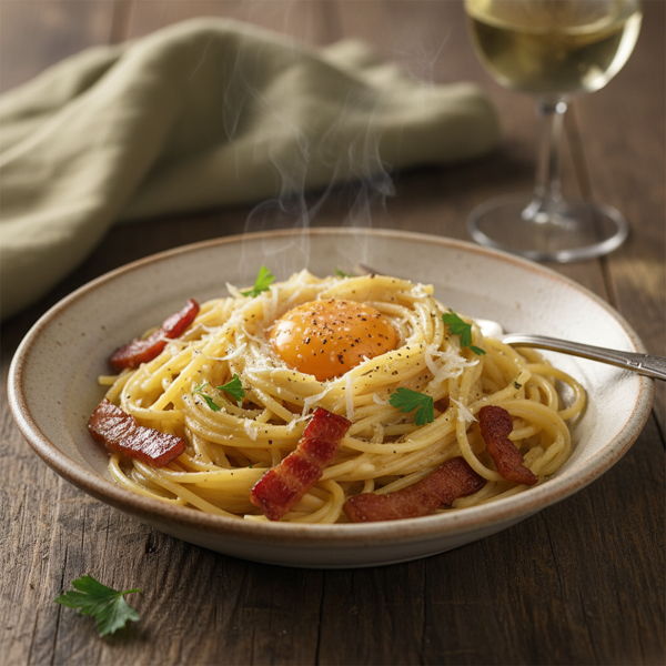 Creamy Spaghetti Carbonara for One recipe