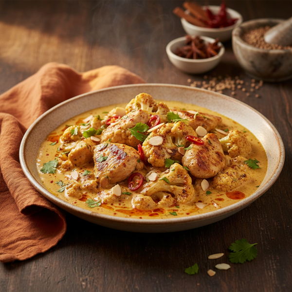 Creamy Spiced Chicken & Cauliflower Delight recipe