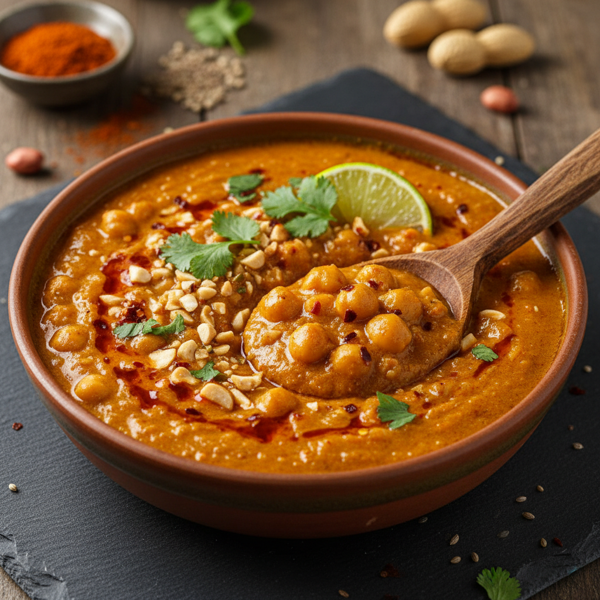 Creamy Spicy Chickpea and Peanut Stew recipe
