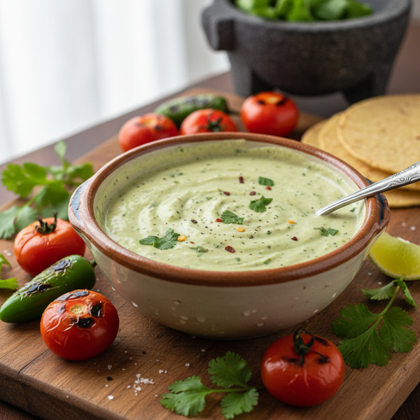 Creamy Spicy Tomatillo Dressing recipe