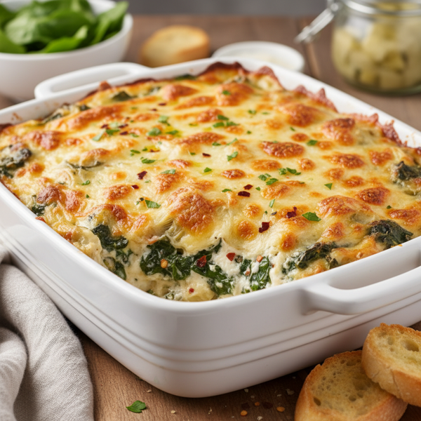 Creamy Spinach Artichoke Bake recipe