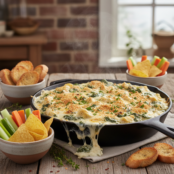 Creamy Spinach Artichoke Cheesy Delight recipe