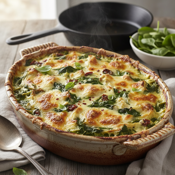 Creamy Spinach Florentine Bake recipe
