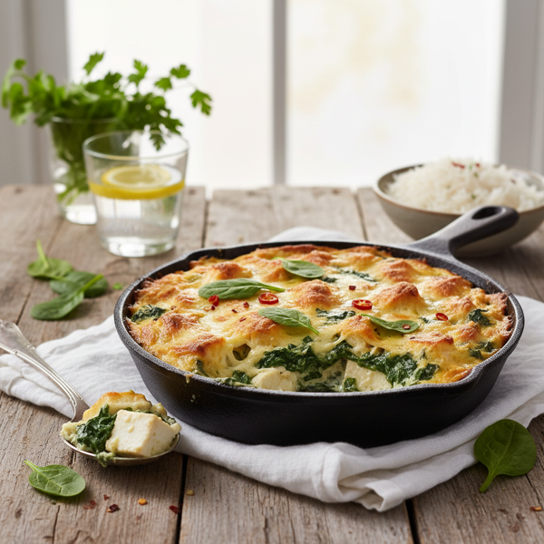 Creamy Spinach Paneer Bake recipe