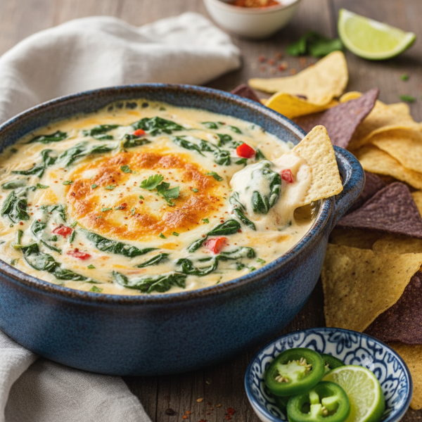 Creamy Spinach Queso Dip recipe