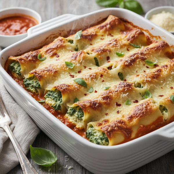 Creamy Spinach Ricotta Lasagna Roll-Ups recipe