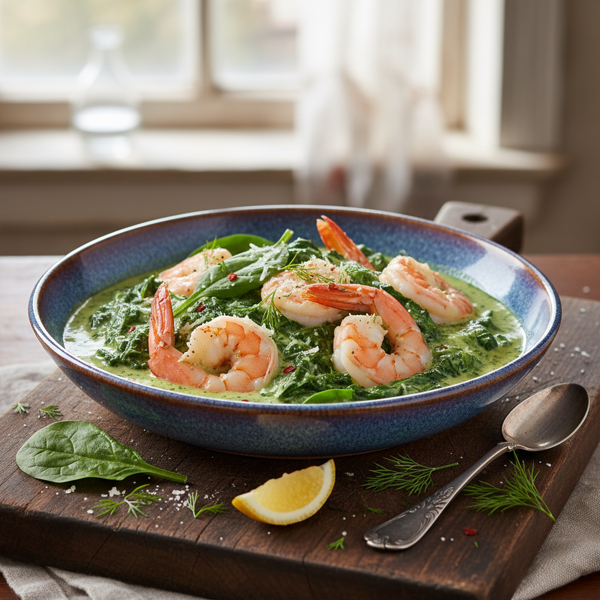 Creamy Spinach Shrimp Delight recipe