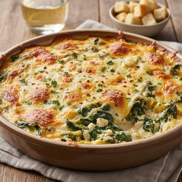 Creamy Spinach & Artichoke Bake recipe