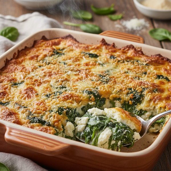Creamy Spinach & Cheese Casserole recipe