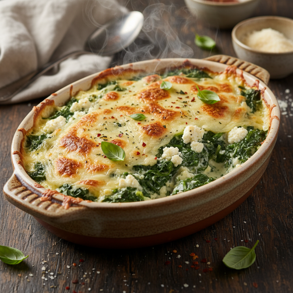 Creamy Spinach and Cheese Casserole recipe