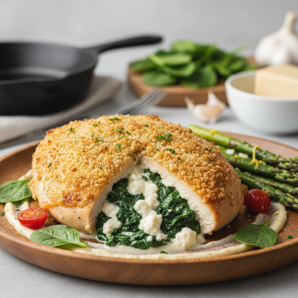 Creamy Spinach and Cheese Stuffed Chicken recipe