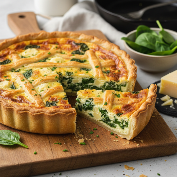 Creamy Spinach and Swiss Cheese Quiche recipe