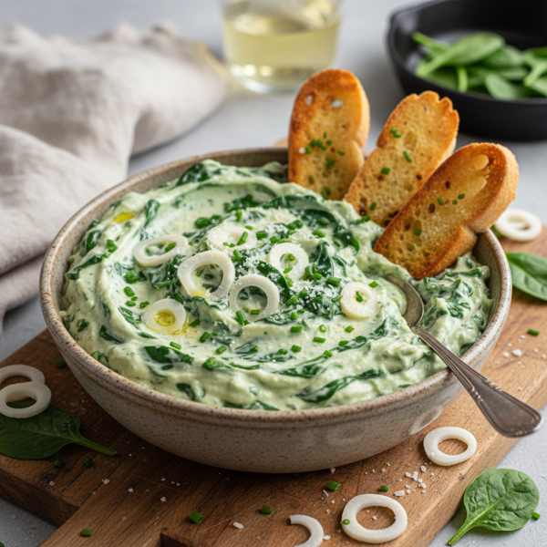 Creamy Spinach and Water Chestnut Dip recipe