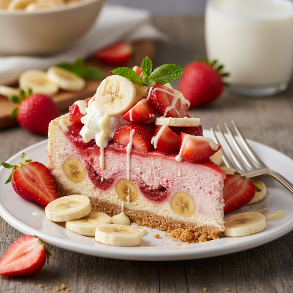 Creamy Strawberry Banana Cheesecake Delight recipe