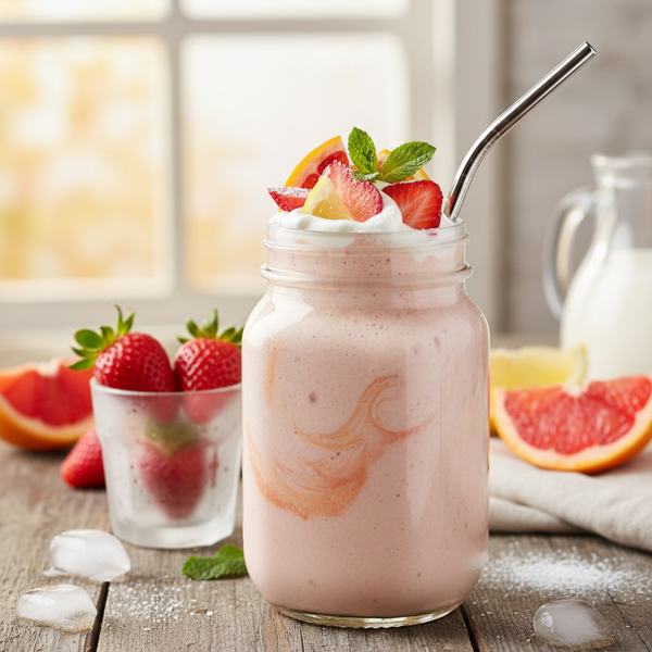 Creamy Strawberry Citrus Delight Smoothie recipe
