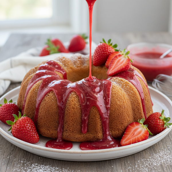 Creamy Strawberry Delight Glaze recipe