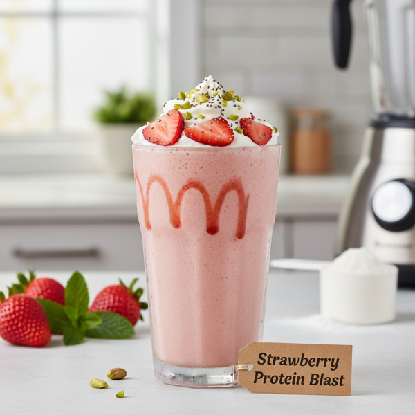 Creamy Strawberry Protein Blast Smoothie recipe