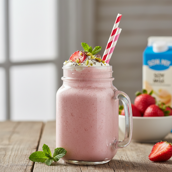 Creamy Strawberry Soy Bliss Smoothie recipe