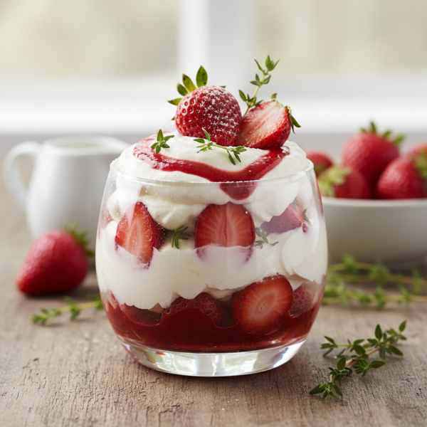 Creamy Strawberry Thyme Delight recipe