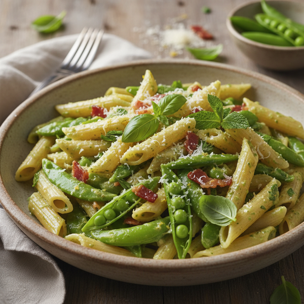 Creamy Sugar Snap Pea Penne recipe