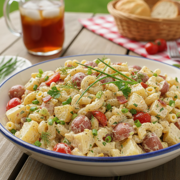 Creamy Summer Macaroni and Potato Delight recipe