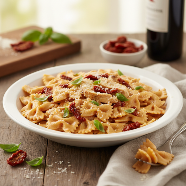 Creamy Sun-Dried Tomato Chicken Bow Ties recipe