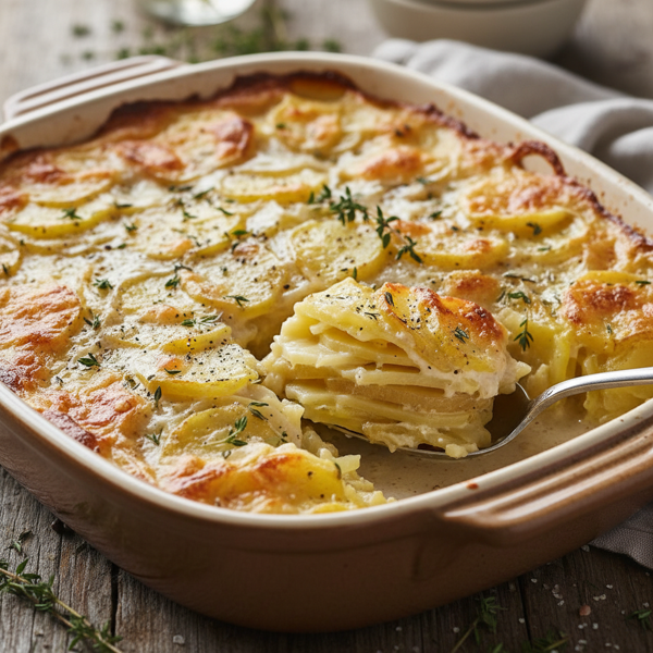 Creamy Swedish Potato and Onion Gratin recipe