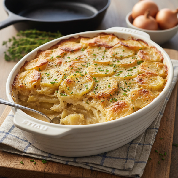 Creamy Sweet Onion and Potato Gratin recipe