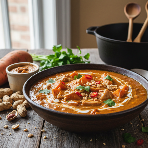 Creamy Sweet Potato & Peanut Stew recipe