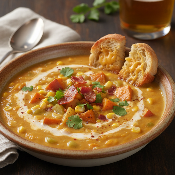 Creamy Sweet Potato and Corn Chowder recipe