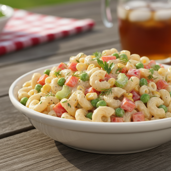 Creamy Sweet Vegetable Macaroni Salad recipe