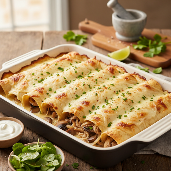 Creamy Swiss-Style Enchiladas recipe