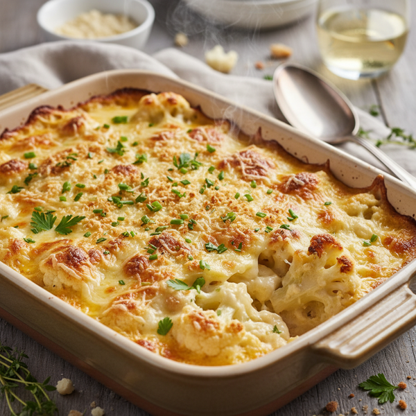 Creamy Swiss Cauliflower Bake recipe
