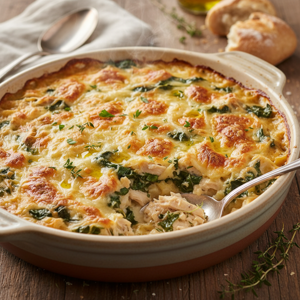 Creamy Swiss Chard and Turkey Gratin recipe