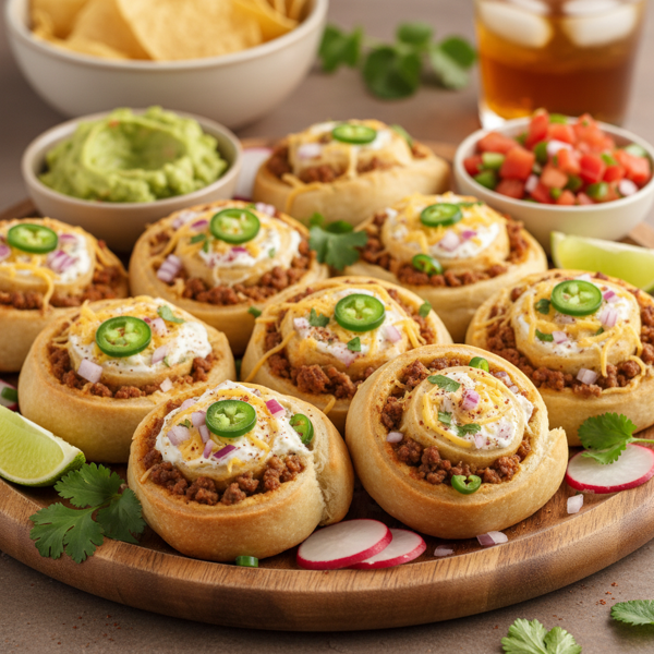 Creamy Taco Pinwheels recipe