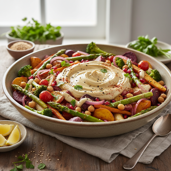 Creamy Tahini Vegetable Salad recipe