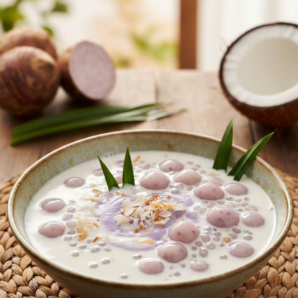 Creamy Taro Pearls in Coconut Bliss recipe