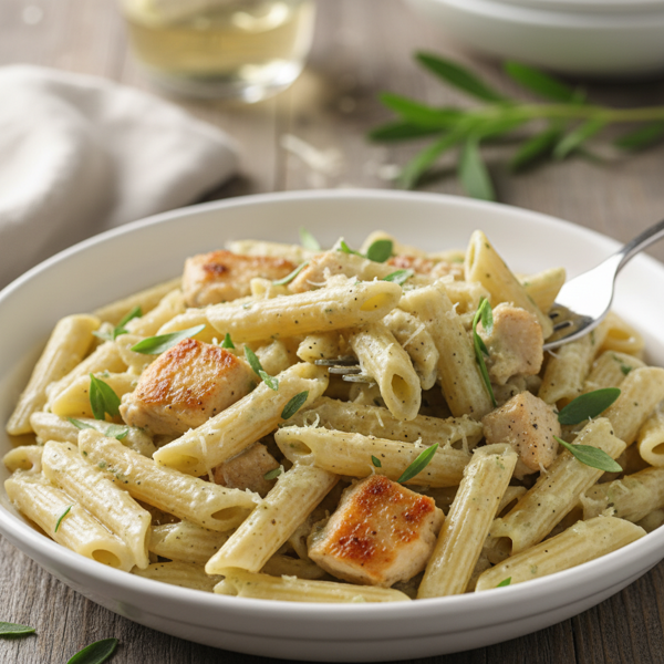 Creamy Tarragon Chicken Penne recipe